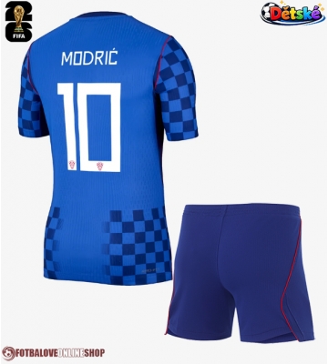 Chorvatsko Luka Modric #10 Venkovní dres komplet pro Děti MS 2026 Krátkým Rukávem (+ Krátké kalhoty)